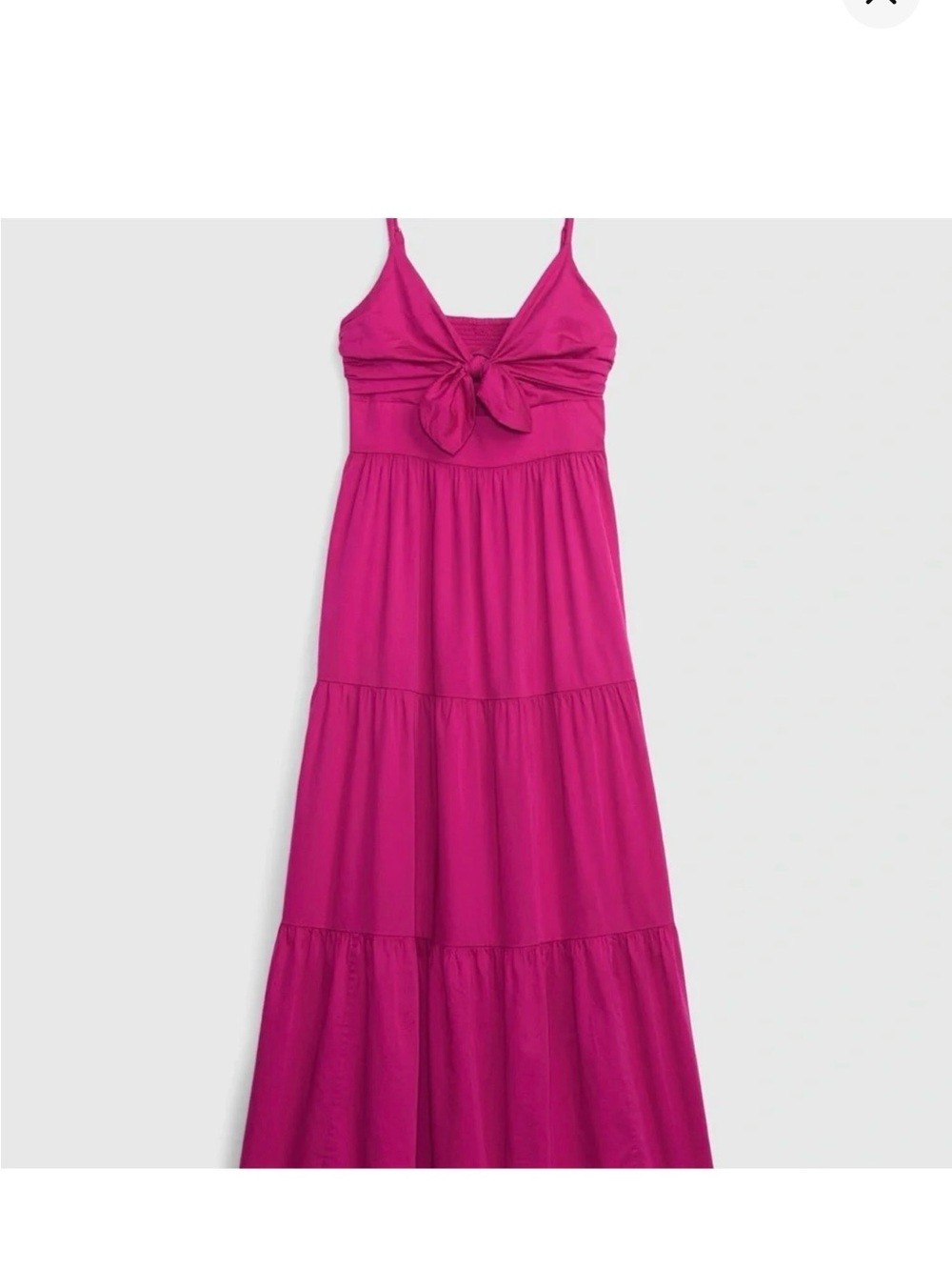 GAP Fuchsia Tie-Front Maxi Dress